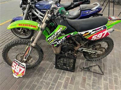 Kawasaki Motor Cross Motor Bike - Suit Offroad Use Only - Sold For Spares /Wrecking - Sold As Is Thumbnail