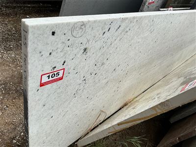 Granite Slab, White/Black, 3400 x 700 x 30mm Approx. Thumbnail
