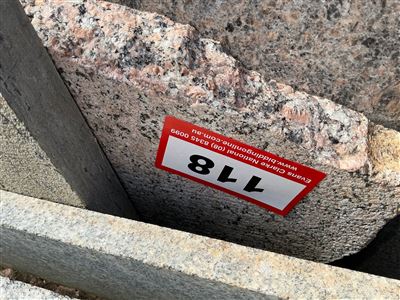 Granite Slab, Red/Black, 1550 x 500 x 30mm approx. Thumbnail