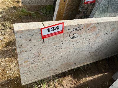 Granite Slab, White/Black, 2500 x 400 x 30mm approx. Thumbnail