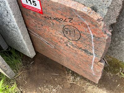 Granite Slab, Red, 2700 x 300 x 20mm approx. Thumbnail