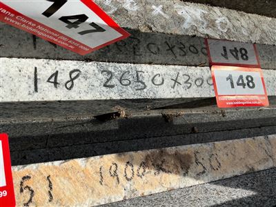 Granite Slab, Black/White, 2650 x 300 x 30mm approx. Thumbnail