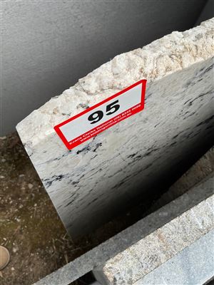 Granite Slab, White/Black, 650 x 1900 x 30mm approx. Thumbnail