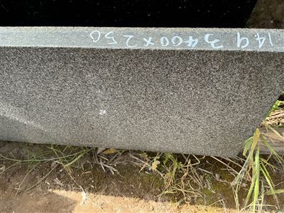 Granite Slab, Black, 3400 x 250 x 30mm approx. Thumbnail