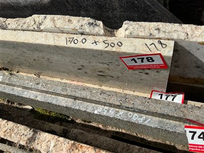 Granite Slab, White, 1700 x 500 x 30mm approx. Thumbnail