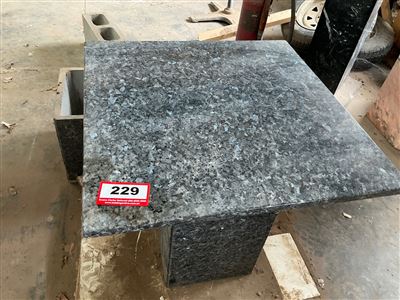 Marble Pedestal Lamp Table - 550 x 530 mm H Thumbnail