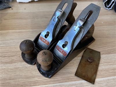 Stanley/ Bailey Smoothing Planes - Quantity of 2 -  Number 4 Plus Spare Blade Thumbnail