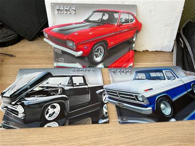 Metal Car Posters - Ford Capri and - F 100 Thumbnail