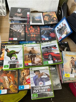 DVD Movies - Quantity of 20 and 4 x Box 360,Games Thumbnail