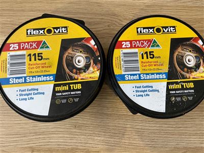 Cut Off Wheels - 2 Packs x25 @ 115 mm - For Stainless Steel Thumbnail