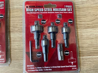 Steel Hole Saw Kit -7 PCE.   Sold Per Each Set Thumbnail
