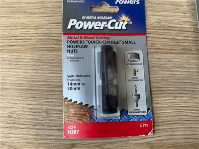 Quick Change Hole Saw Nuts -2 PCE.   Sold Per Each Thumbnail