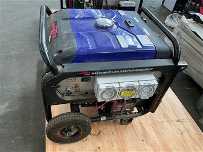 Dunlite 7 Kva Inverter Generator - Kohler Petrol Motor-240 Volt with 15 Amp and 32 Amp Outlets - Pull Start or Key Start - 1 Key -3. 8 Hours Showing Thumbnail